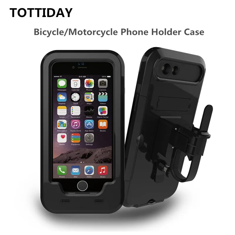 Anti-Drop Waterproof Bicycle Phone Holder Stand For IPhone XS X 8 7 6S Plus Motorcycle GPS Cover Support Telephone Moto