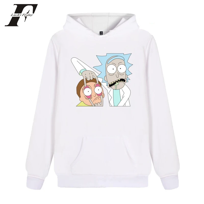 LUCKYFRIDAYF Rick And Morty мужская толстовка с капюшоном Harajuku/Женская хлопковая Осенняя аниме-Толстовка Кепка для мужчин/женщин толстовки уличная одежда