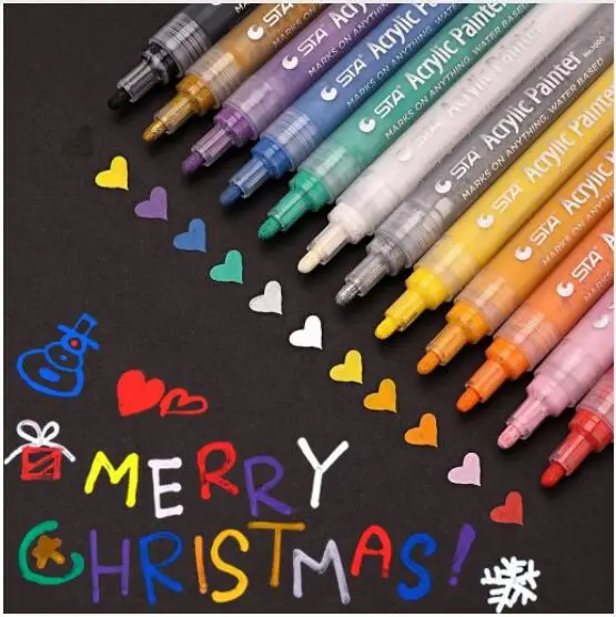 Acrylic Paint Pen for Ceramic Painting Permanent Acrylic Marker Pens
