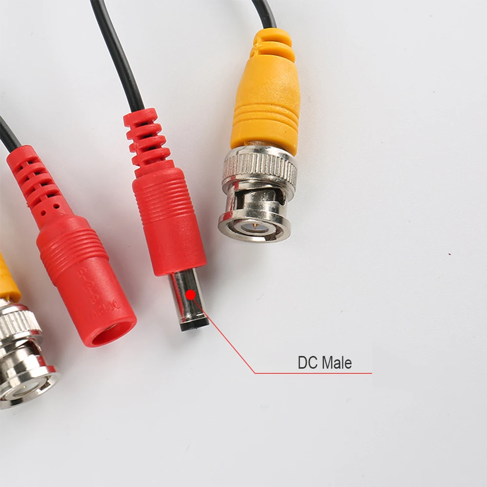 BFMore 5M/10M/15M/20M/30M/40M/50M BNC+DC Plug Cable CCTV Video Output Cable for Analog System DVR Kit Accessories