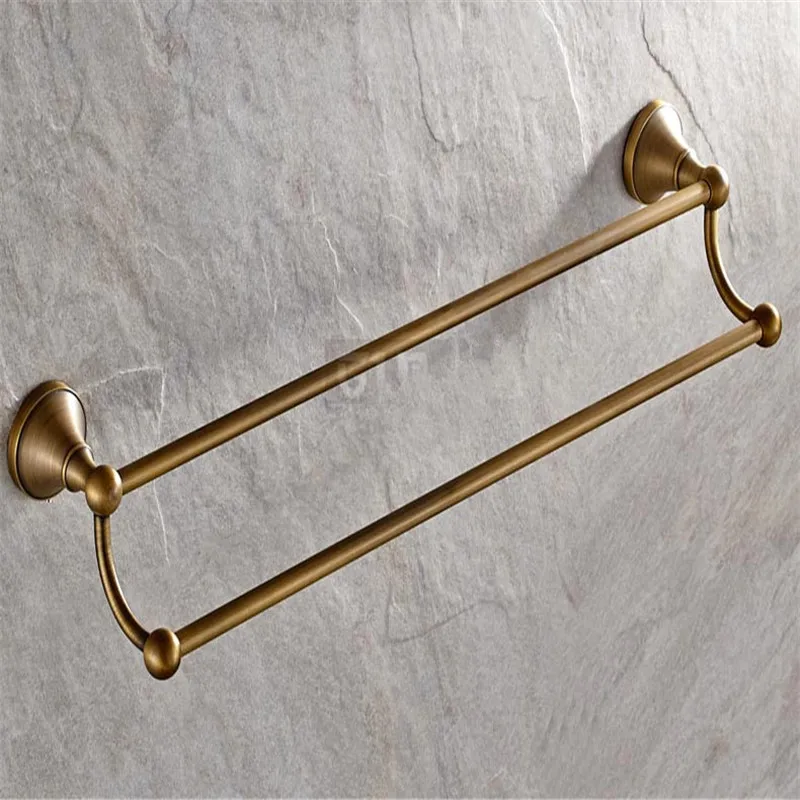 Antique Towel Bar/ Towel Holder Brass Towel Rack Luxury Black Double
