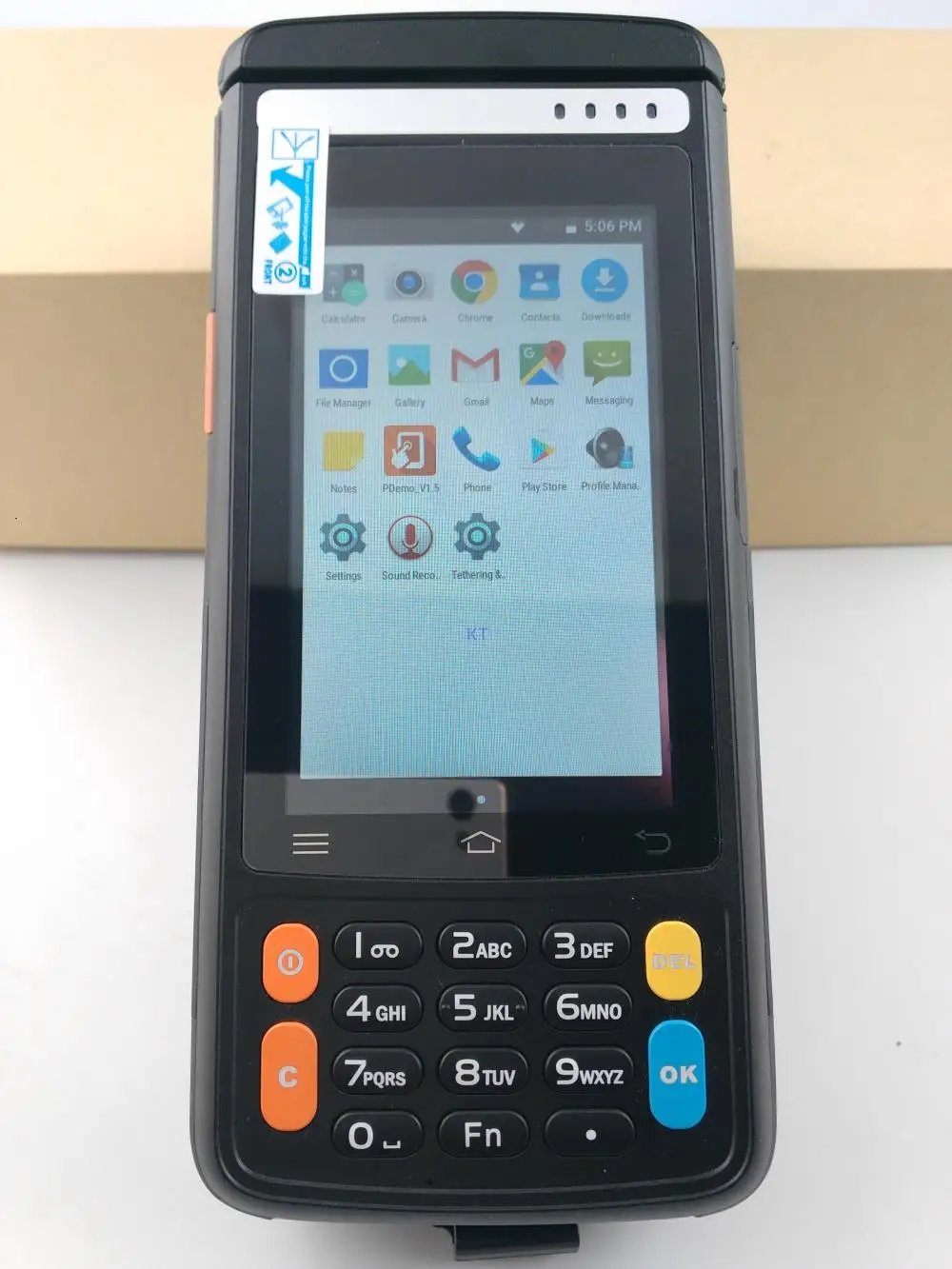 Портативный терминал PDA с 58 мм принтером FBI сканер отпечатков пальцев 2D лазерный