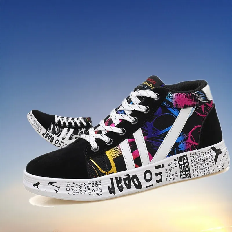 

Graffiti Shoes Woman Fashion Vulcanized Shoes Light Breathable Canvas Shoes Woman Casual Shoes Women Sneakers Lovers Unisex35-44