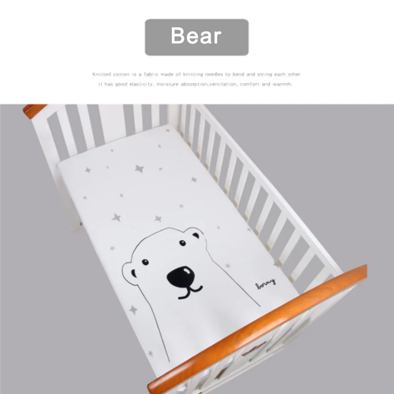 Murah Baby Bed Sheet Cotton Crib Kasur Penutup Kartun Newborn Seprai Baru Lahir Fotografi Alat Peraga