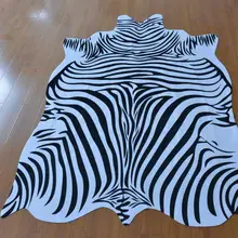 Черный коврик из бычьей кожи leopard Тигр печатных ковры для дома коврик для животных искусственная кожа Зебра Полосатый Белый Натуральный форма Коускин