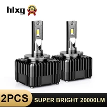 HLXG высокая яркость 20000LM D1S светодиодный светильник CSP фишки 50 Вт 6000 К Белый Автомобильный головной светильник 12 В лампа D1S лампа налобный светильник