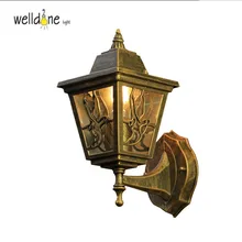 Светодиодный уличный Ретро настенный светильник 110 В 220 в балкон сад водонепроницаемый настенный светильник IP65