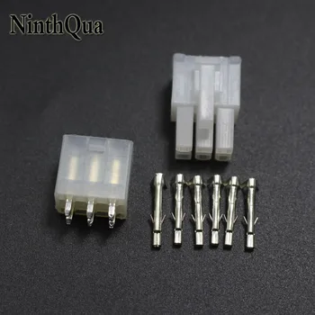 

5sets 5557 5569 6P Straight Pin Wire Terminals Electrical Connector 4.2mm 6Pin Plug jack for Car Auto PC ATX