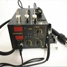 BGA снос сварки паяльная станция двойное цифровое табло горячий воздушный пистолет пайка горячим воздухом Утюг+ 2 IN1 600 W с 3 воздушные сопла