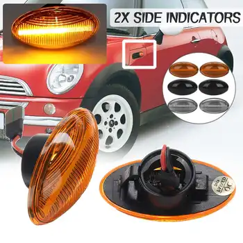 

2pcs Flowing Side Repeater Lamp Dynamic LED Side Marker Light Error Free Panel Lamp For BMW for MINI Cooper R50 R52 R53 02-08