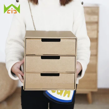 

WCIC Paper Drawer Type Sundries Paper Storage Box Makeup Organizer Office Study Desktop Books Documents Organizer Box