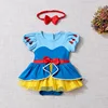 Newborn Baby Romper Cartoon Baby Clothes Mermaid Snow White Baby Girl Romper Jumpsuit 1st Birthday Princess Baby Costume Clothes 1