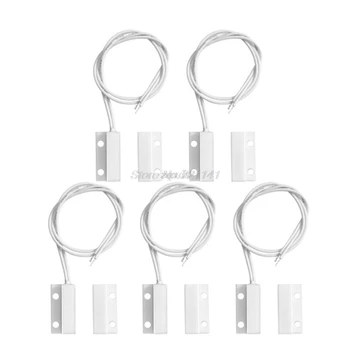 

5 Pairs MC-38 Wired Door Window Sensor Magnetic Switch For Home Alarm System Detector Dropship