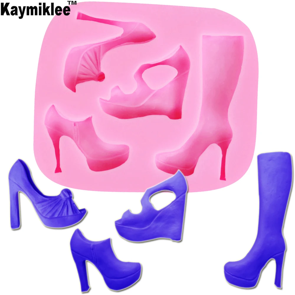 

M304 Creative DIY High Heel Shoes Shape Silicone Fondant Mold Cake Decorating Silicone Chocolate Mould Cake Decor
