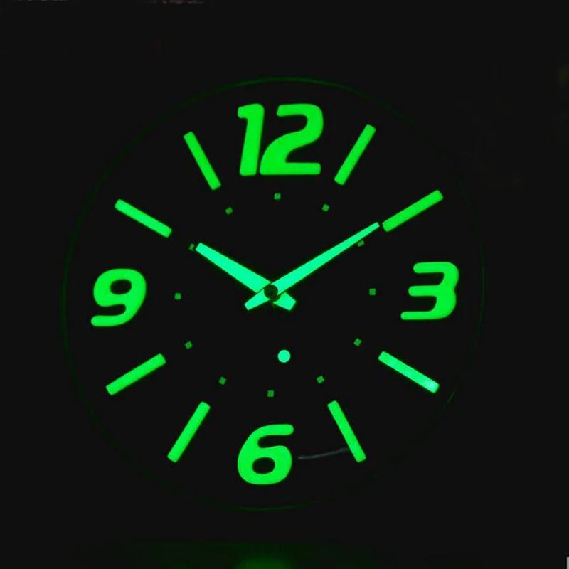 

Glow in Dark 12 inch Modern Wall Clocks Brief Style Silent Non Ticking Living Room Wall Watch Large Numerals timer