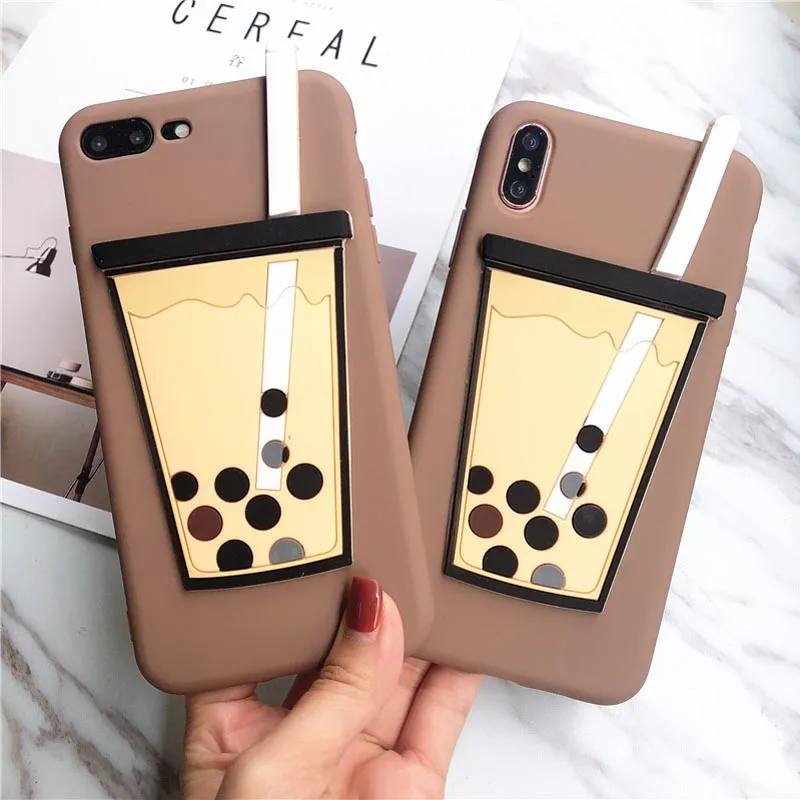

Simple hone case for iPhone 6 6S Fashion phone case for iPhone7 8 Three-dimensional drink phone case for iPhone X XS XR MAX