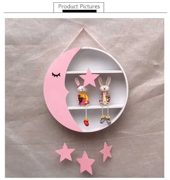  Northern Europe Hang a wall accept moon roundness wall commodity shelf shelf children's bedroom Dec - 33032544226