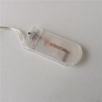 

25pcs Transparent button battery CR2032 LIR203 2 two 6V tape with lid with switch battery box flat