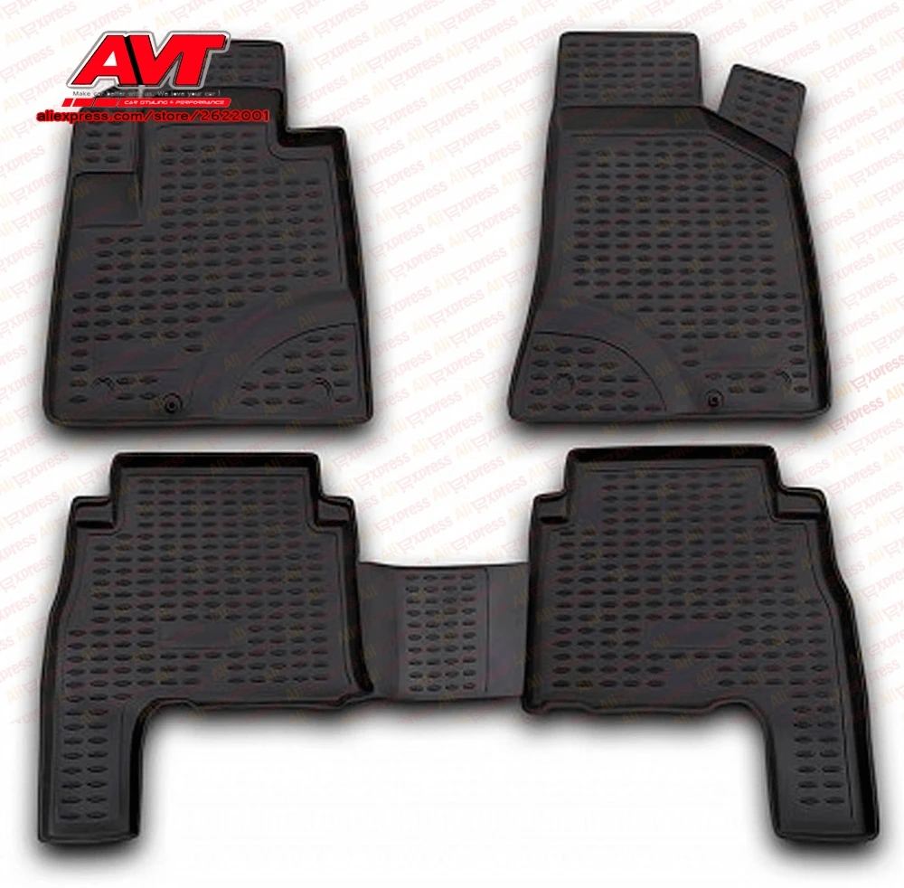 Floor mats for Hyundai Santa Fe 2006 2010 4 pcs rubber rugs non slip