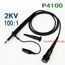 100X P4100 высокое Напряжение 2KV 2000 V осциллограф Сфера пассивный клип зонда 100 МГц