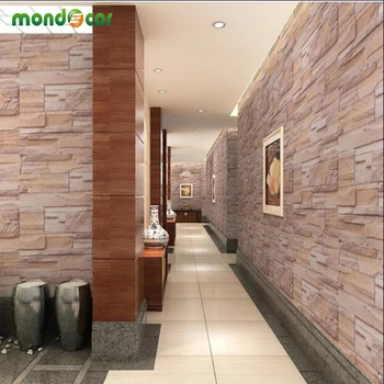 

Stone Brick Wallpaper Europe Rustic Vintage PVC Waterproof Self Adhesive Wall Paper Bedroom Living room Backdrop Wall Coverings