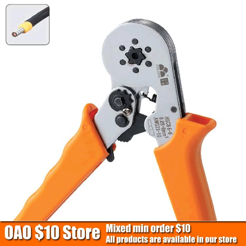 0.08-6mm2 Terminal Crimping Tool Bootlace Ferrule Crimper Cord Wire End Sleeves