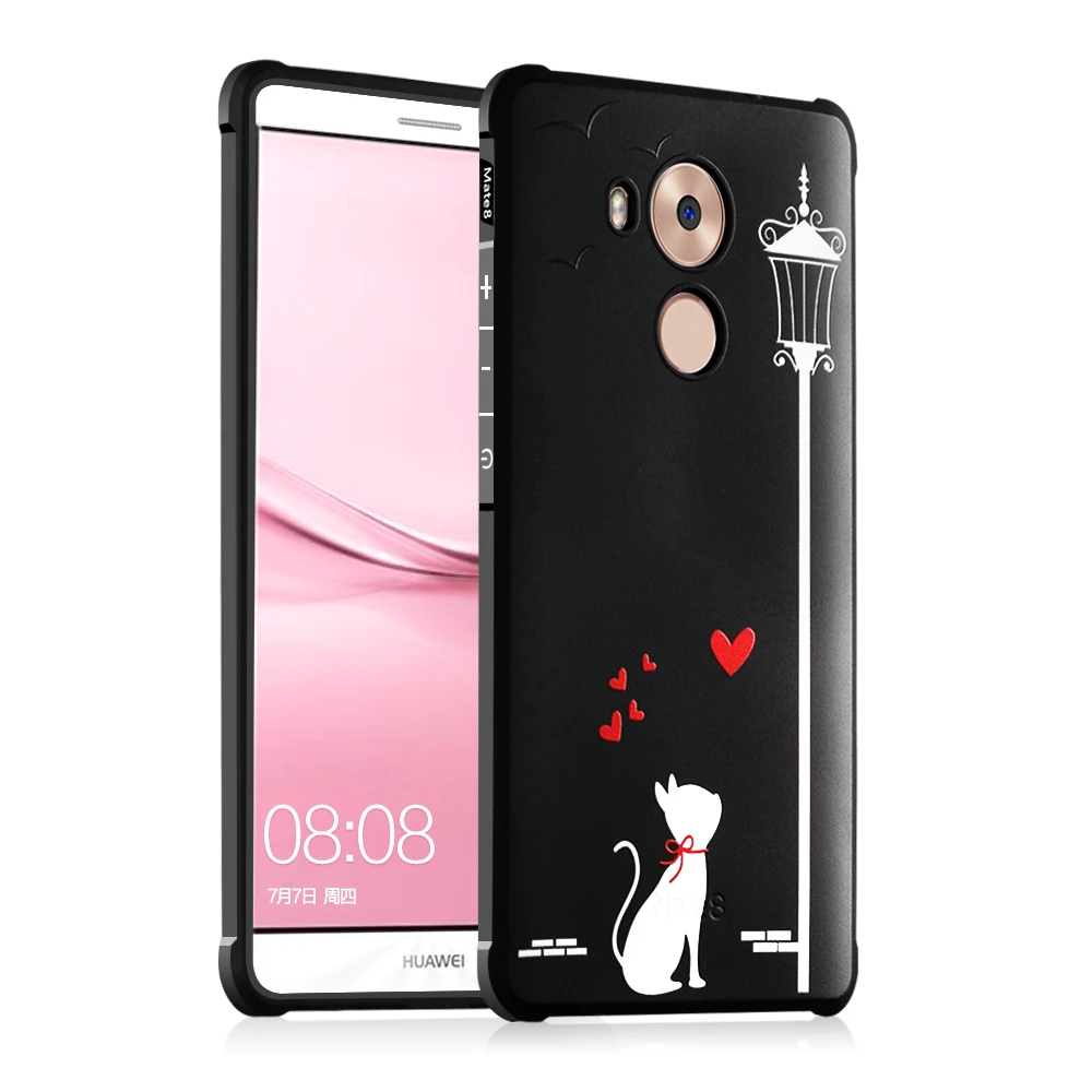 

Phone Cases For Huawei Mate 8 Case Huawei Mate 7 Case Cover 3D Relief Soft Silicone TPU Back Cover For Huawei Mate 8 7 Fundas