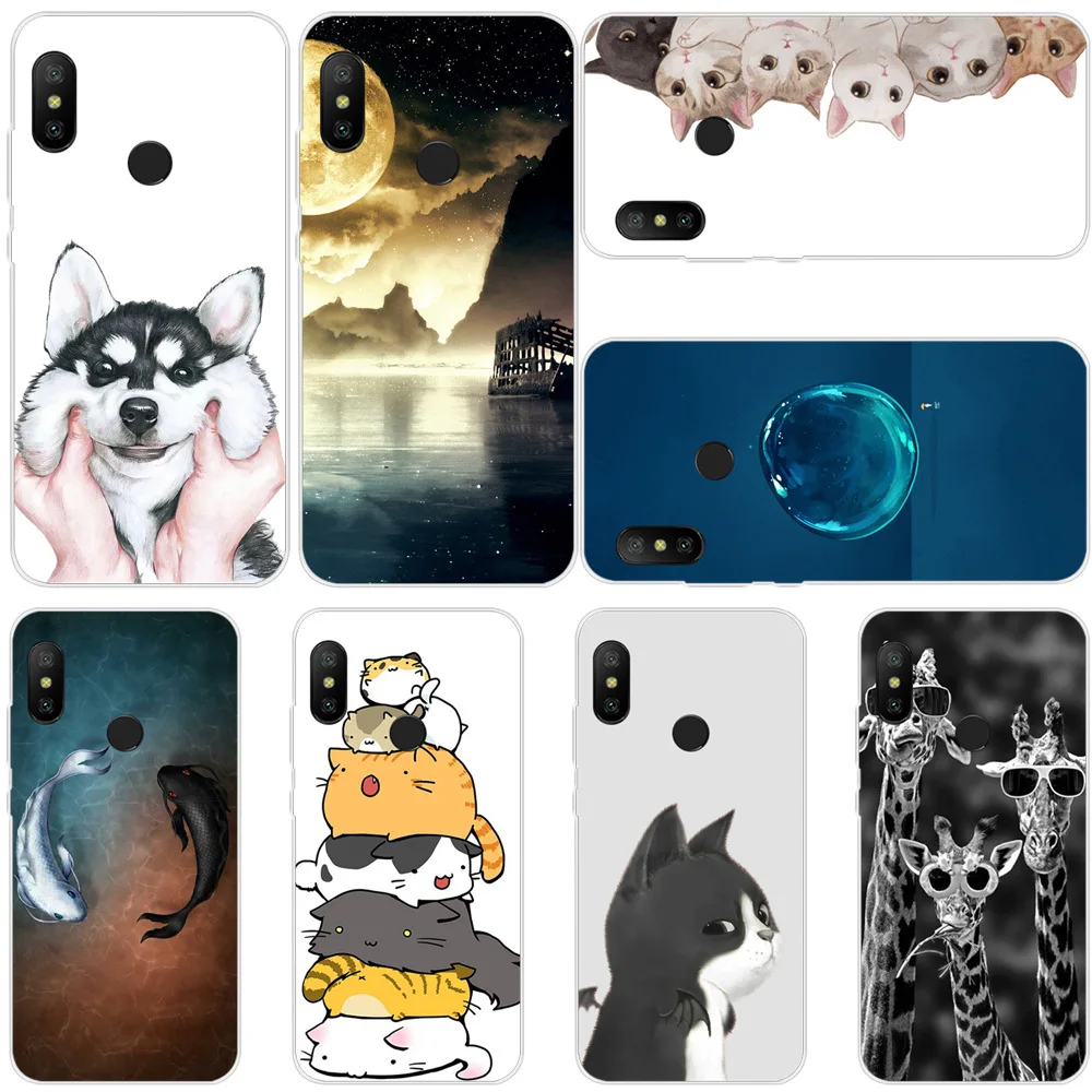 Модный чехол для телефона с милыми мультяшными животными Xiaomi Redmi Note 6 Pro рисунком