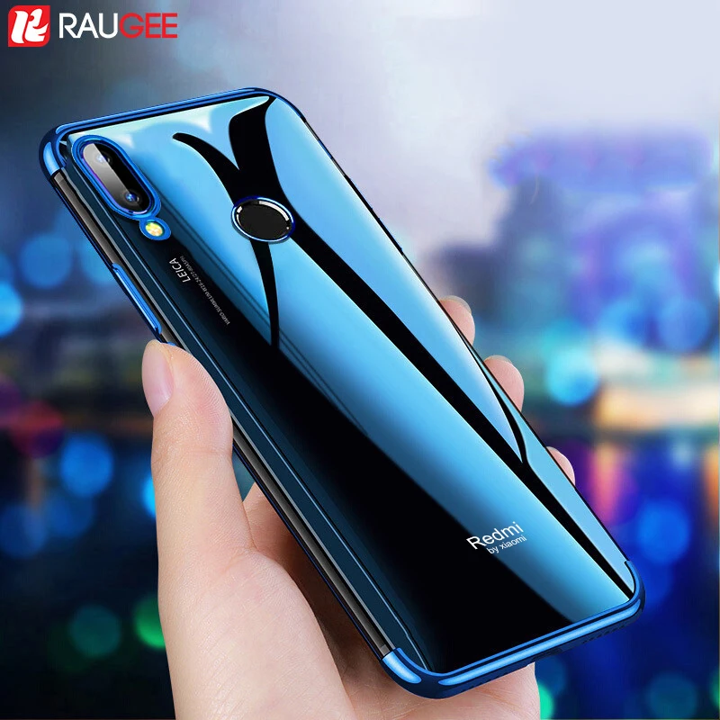 Чехол Raugee для Redmi Note 7 мягкий прозрачный чехол Xiaomi Pro защитный чехол-бампер |