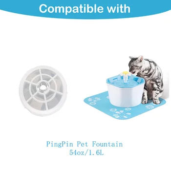 

New Water Fountain Replaceable Filtration Automatic Mute Activated Carbon 1.6L Cat Dog Electric Water Fountain Pet Supplies