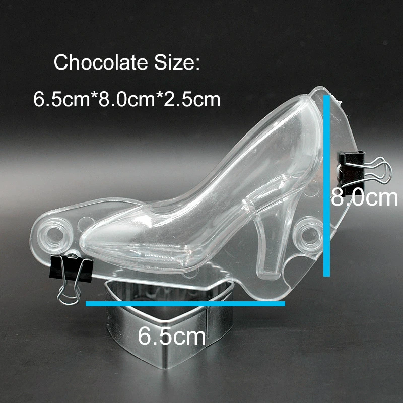 3D поликарбонатные формы для шоколада, пластиковые формы для пудинга, поднос для пекарни, выпечки, кондитерских изделий, формы для выпечки шоколада - Цвет: Small high heels