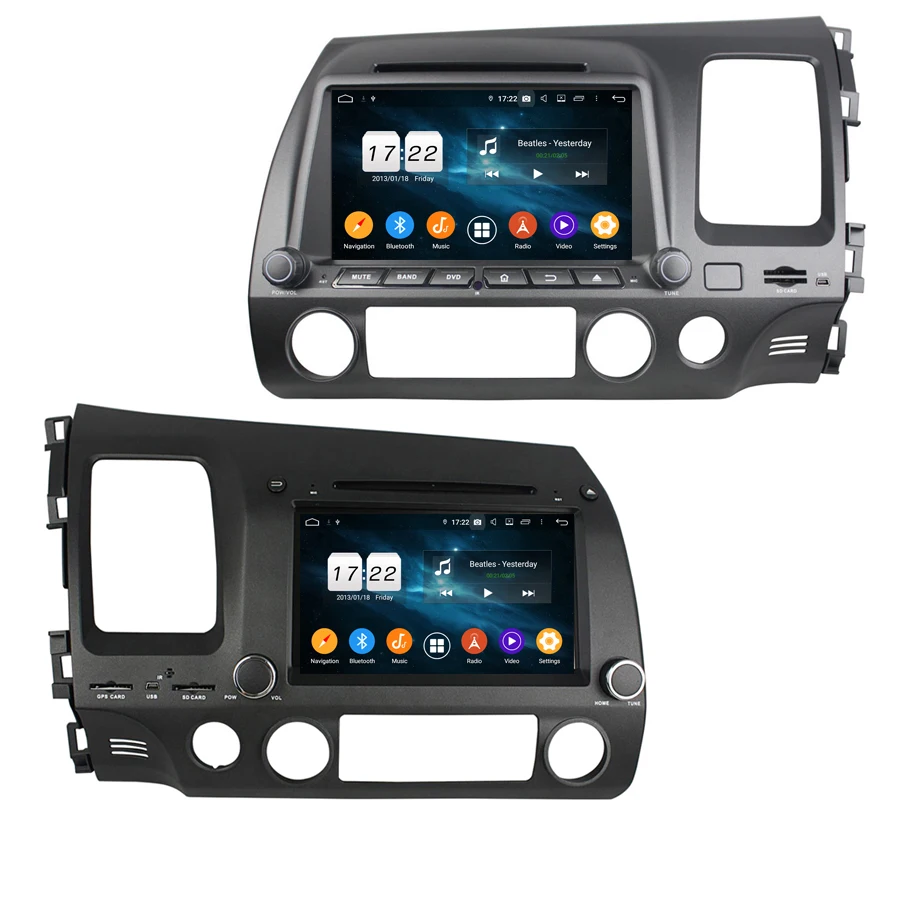 Excellent DSP Android 9.0 4GB+32GB + Octa Core Car Radio DVD Player GPS RDS wifi Bluetooth For Honda CIVIC 2006-2011 right left 3