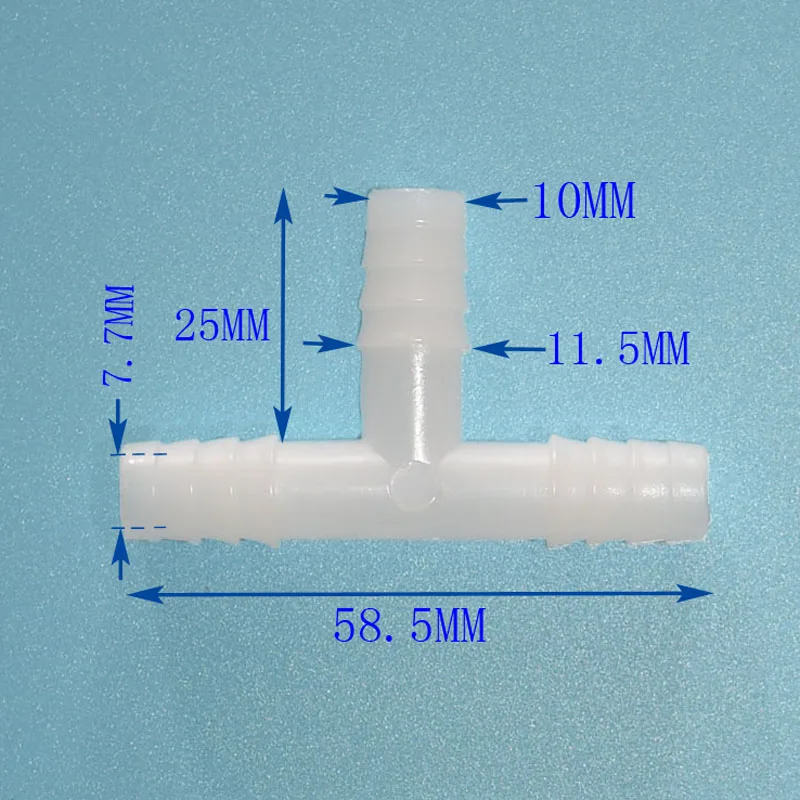 Wxrwxy 10 мм тройник Соединитель 10 мм тройник делитель воды сад оросительный соединитель колючая труба фитинги 20 шт - Цвет: 10 mm