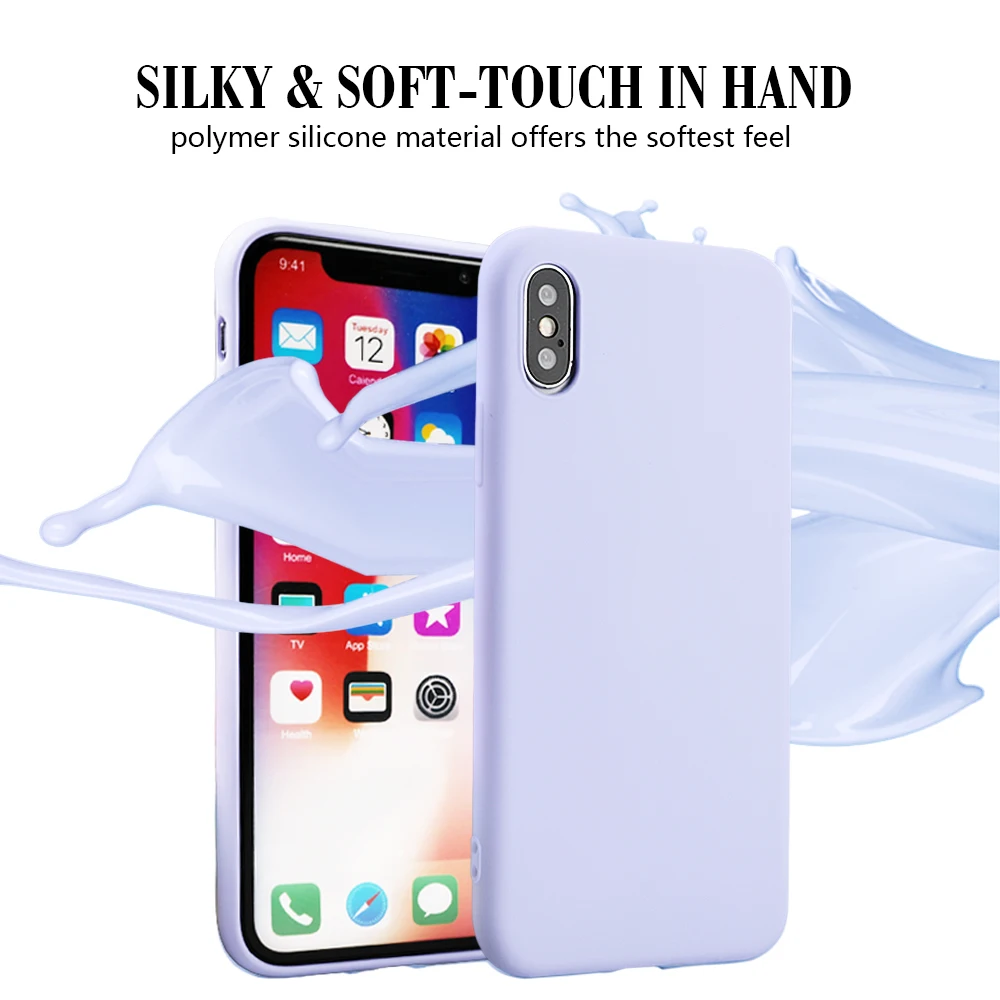 Силиконовый однотонный чехол LOVECOM ярких цветов для iPhone 11 Pro Max XS Max XR X для iPhone 6 6S 7 8 Plus, мягкая задняя крышка из ТПУ для телефона