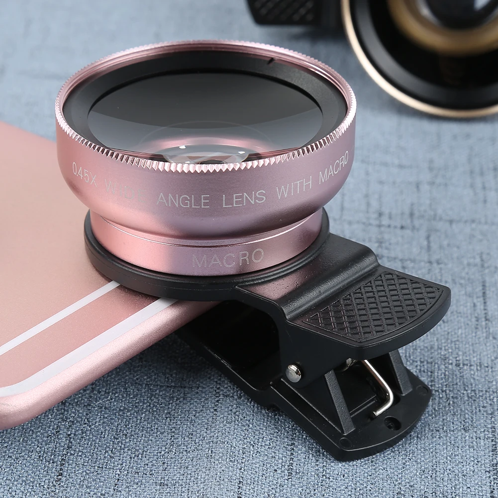 الهاتف المحمول عدسة العالمي قسط جدا 37 مللي متر 0.45X ماكرو عدسة زاوية واسعة كليب الخارجية Selfie عدسة واسعة زاوية العدسات