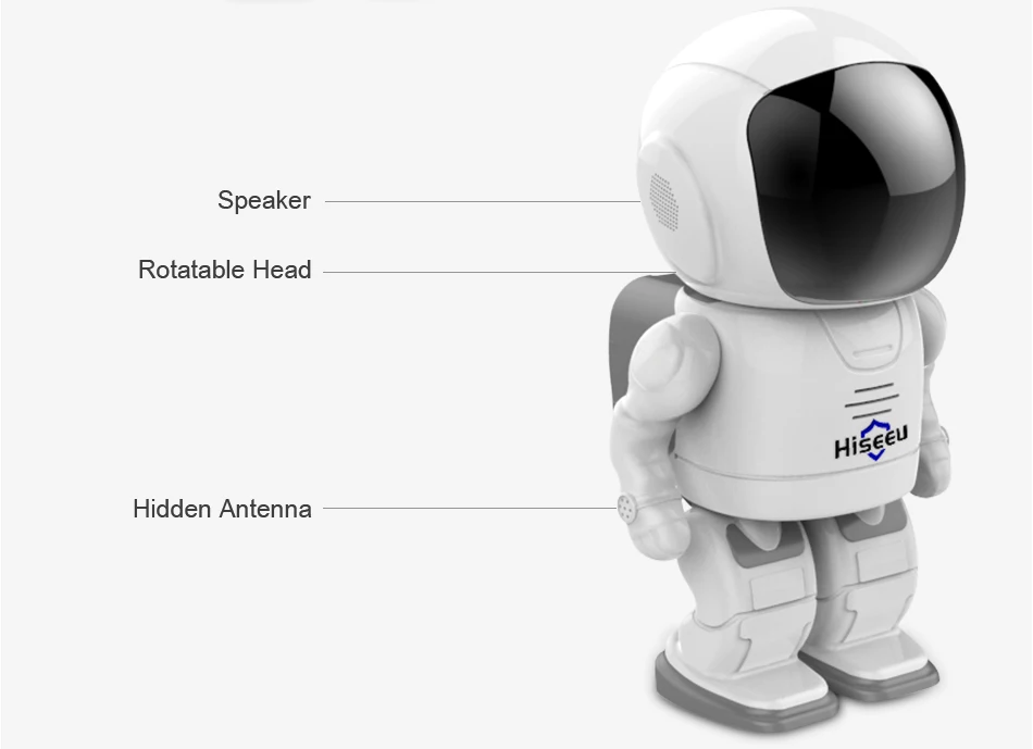 Робот камера Wifi 960P 1.3MP HD Беспроводная ip-камера Wi-Fi камера ночного видения IP Сетевая камера CCTV Поддержка двусторонней аудио Hiseeu