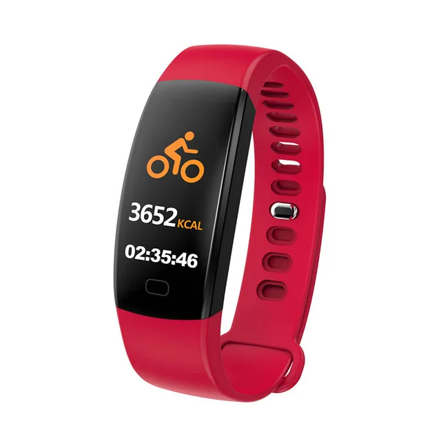 Умный Браслет F64 Smartband водонепроницаемый монитор сна фитнес-браслет умные часы будильник для iOS Android - Цвет: Smartband Red