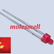 200 шт 2 мм рассеянный красный рассеивающий светодиодный светодиоды светло-красные линзы