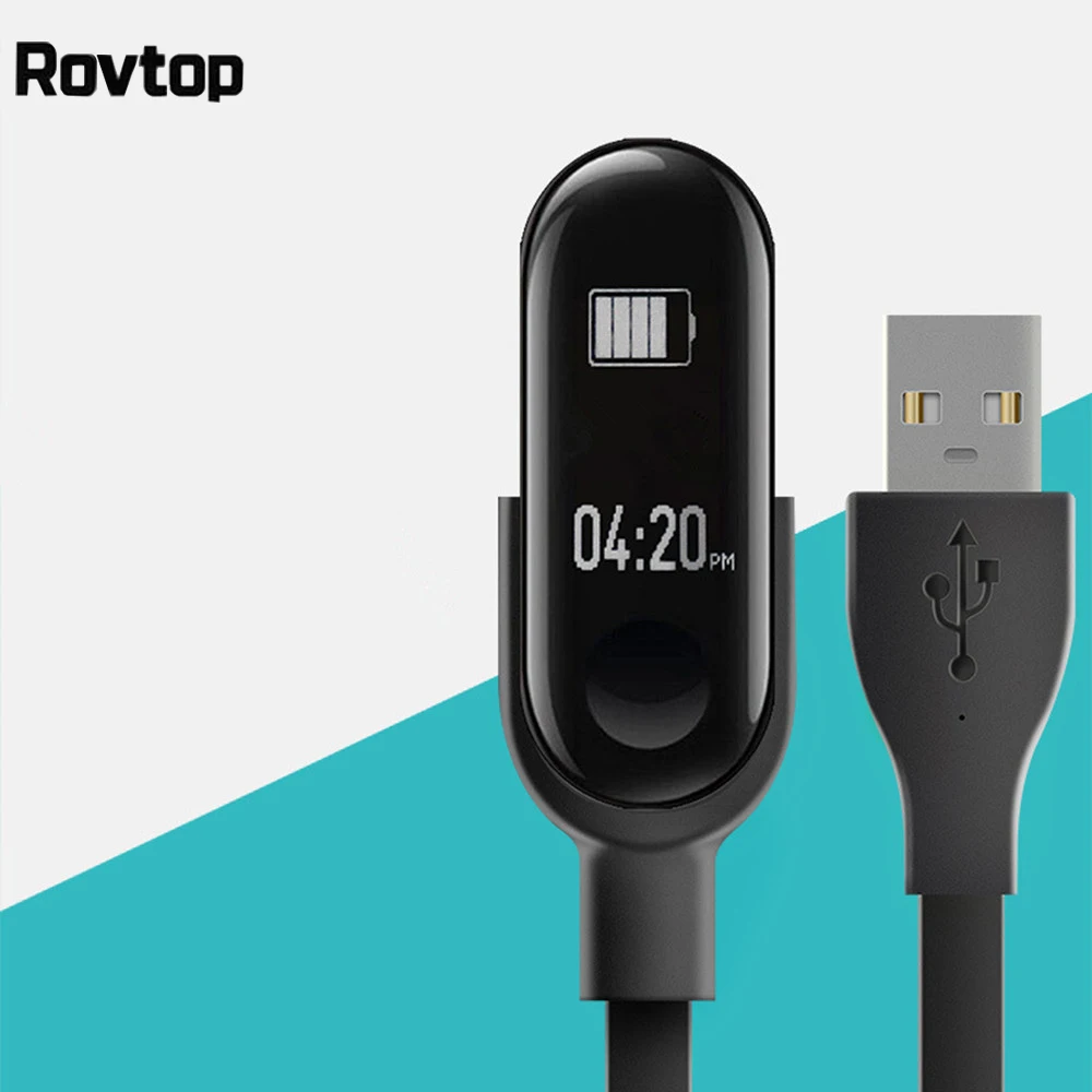 Rovtop зарядное устройство s usb зарядный кабель для Xiaomi Mi Band 2 3 зарядное устройство для передачи данных Док-станция для Xiaomi Mi Band 2 3 usb зарядный кабель