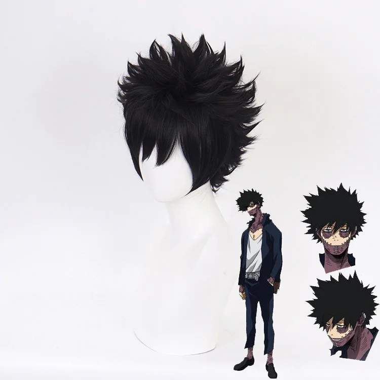 

Boku no Hiro Akademia Dabi short wig My Hero Academia Black Cosplay Wig+Wig Cap