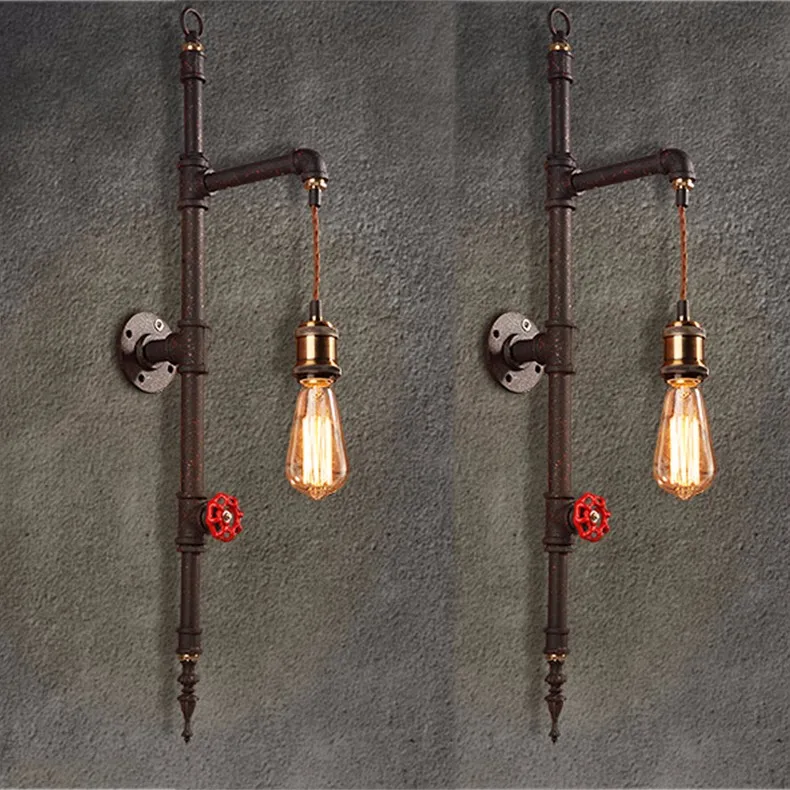 Vintage Lampe Flur Bürolampe Retro Stil Industrie Rohr Wandlampe Land Steampunk - Switzerland Wandleuchte Retro Vintage