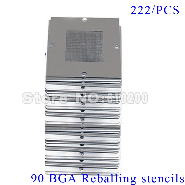 

2014 NEW Re-edit 90x90mm 222 pcs/set Bga Stencils Kit Bga Reball Stencil FOR INTEL ATI NV SIS MTK DDR Game Stencil