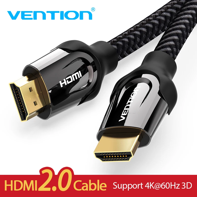 Vention HDMI كابل 1 m/2 m/5 m/8 m/10 m HDMI إيثرنت HDMI إلى HDMI موصل كابل محول 1.4 V 2.0 V 1080 p 3D ل PC HDTV العارض