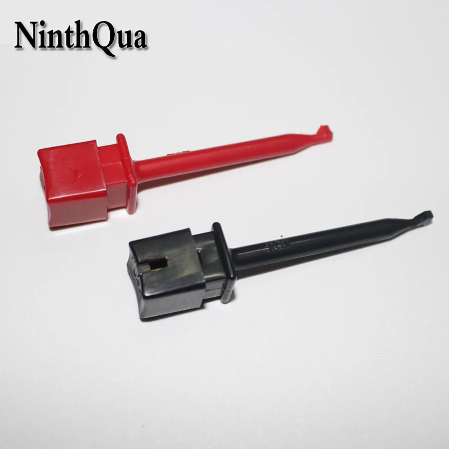 

1pairs Large Square Copper Test Hook with Insulated Nylon Sheath Re-wireble 10A Soldering Type Testing Adaptor