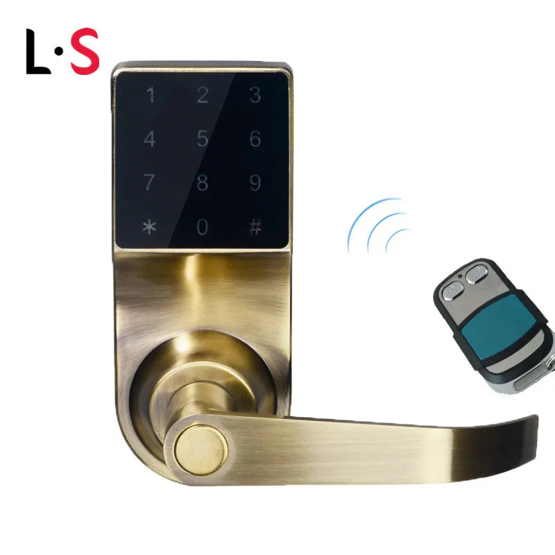 Free Express, Smart Electronic Door Lock Remote Control, Password, Card, Mechanical Key Touch Screen Keypad Digital Keyless Lock