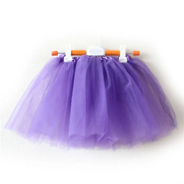 Для маленьких девочек Мульти-Цвет 3 Слои одежда, юбка, юбка-американка для девочек с юбкой-пачкой в стиле «Вечерние Красивые балетные костюмы для танцев для девочек, новое - Цвет: Фиолетовый
