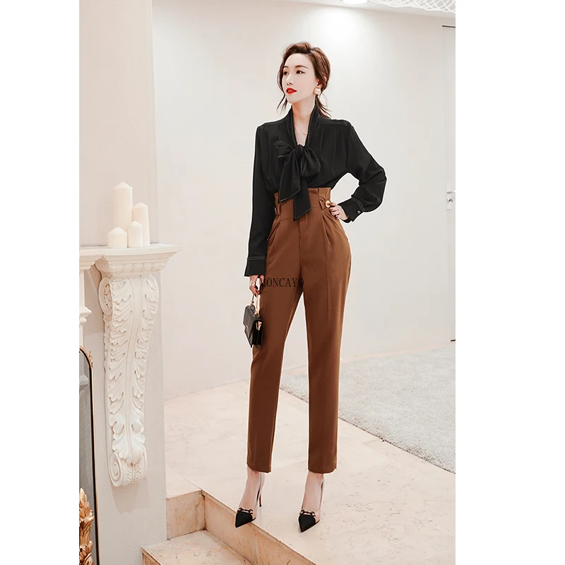 

Woman high waist feet harem pants spring new slim casual elegant Ankle-Length Pants women Office ladies casual Pencil pants