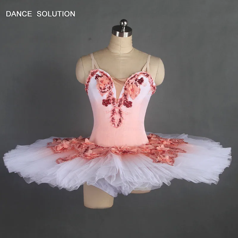 Professional Stage Performance Costumes Pale Pink Ballet Tutu Shiny