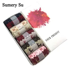 5 пар/партия, зимние теплые шерстяные носки для женщин, рождественский подарок, фирменный модный дизайн, милые кашемировые носки для женщин, милый подарок, Новинка