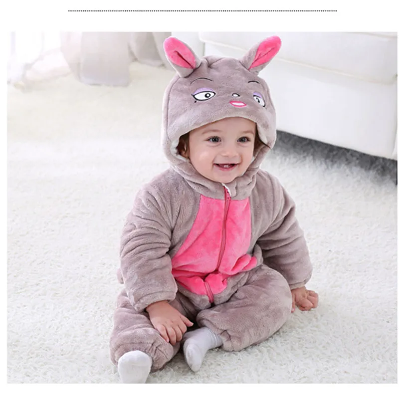 Brand New Baby Rompers Winter Thick  Baby Boy Girls Outdoor Wear Clothes Cotton Baby Romper Long Sleeve Newbore Rompers Hat 28